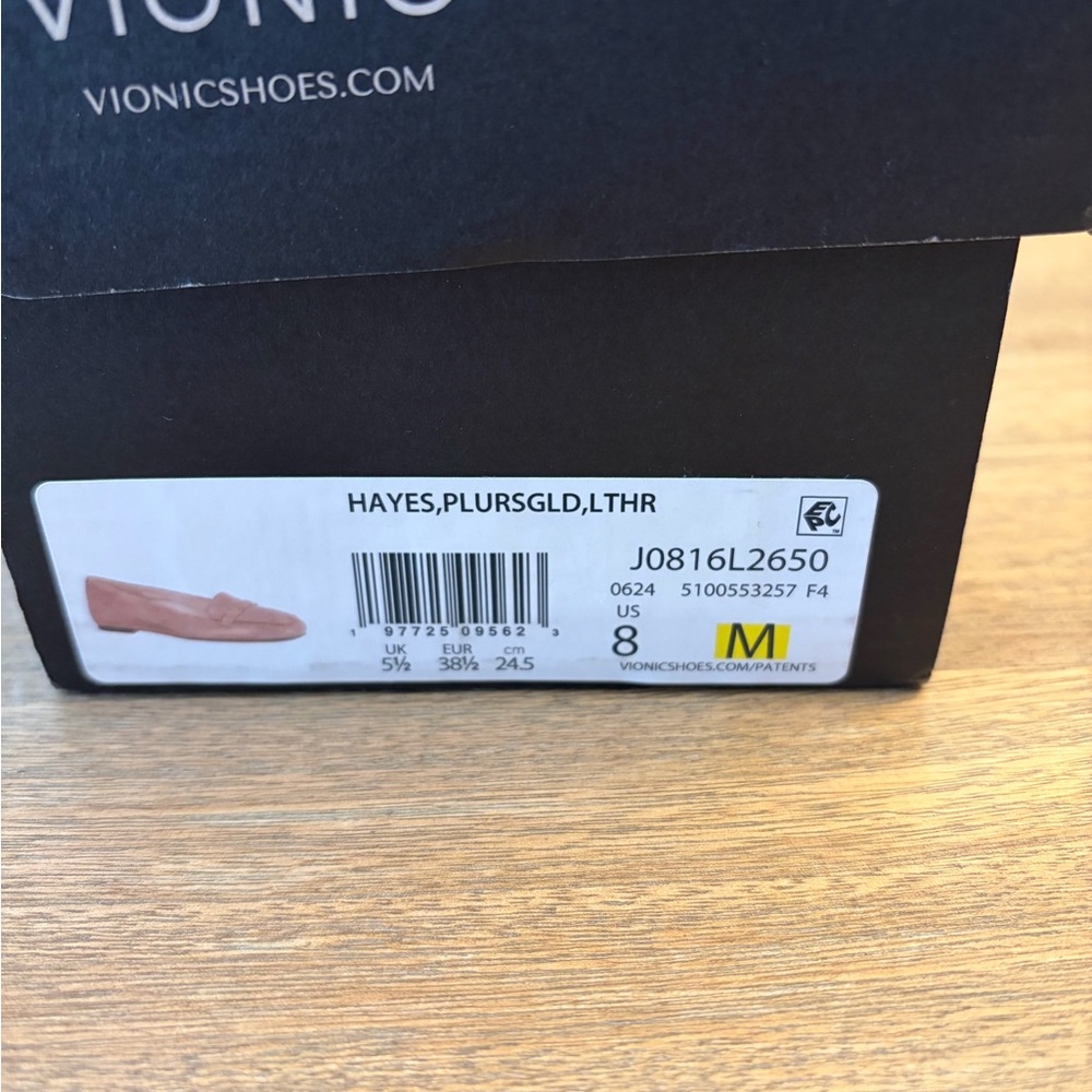 Vionic Women's Hayes Rose Gold Loafers - Picture 6 of 6